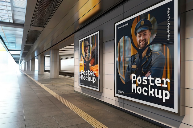 Station  poster mockup