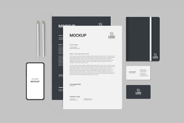 Stationary Mock-up Template