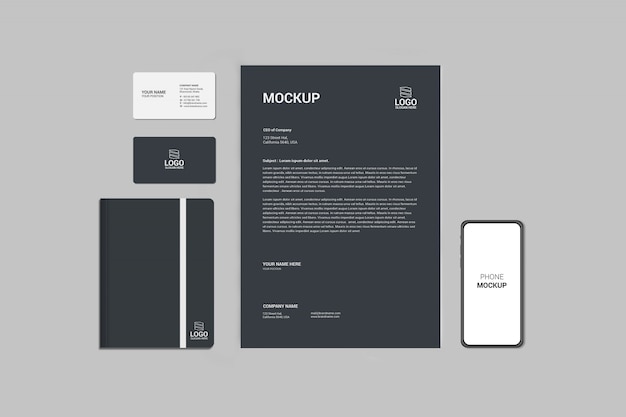 Stationary Mock-up Template