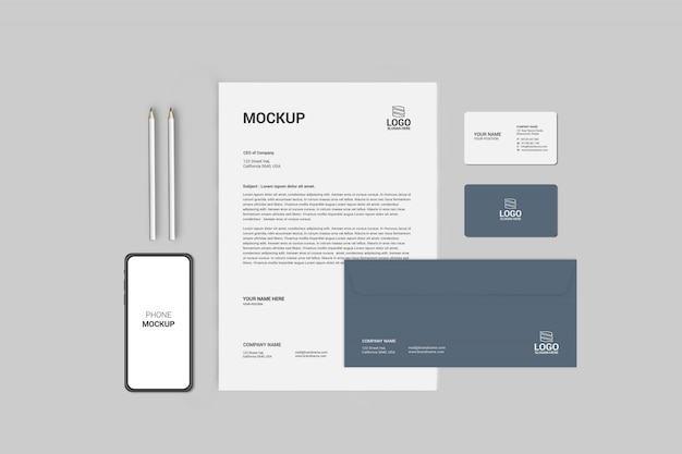 Stationary Mock-up Template