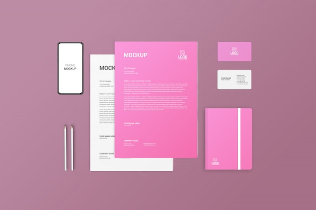 Stationary Mock-up Template