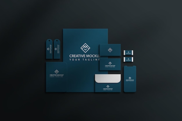 Stationary mockup paper mockup template Premium Psd