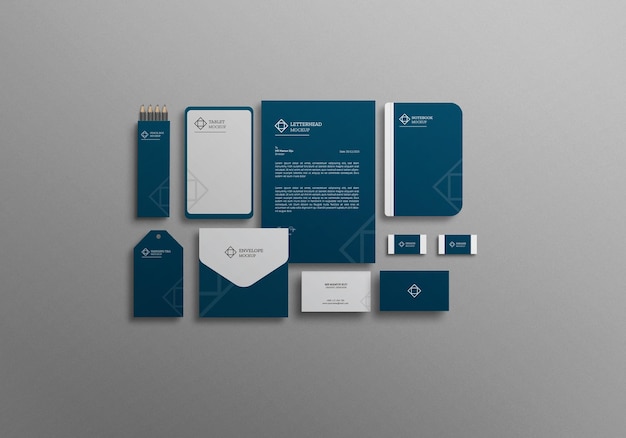 stationary set branding corporate mockup