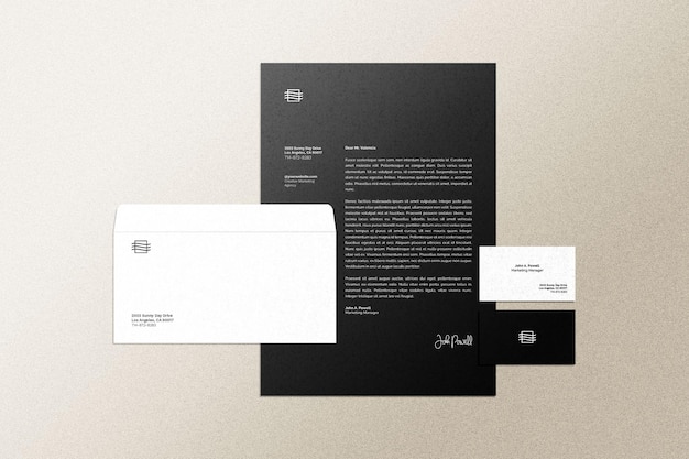 stationary set mockup