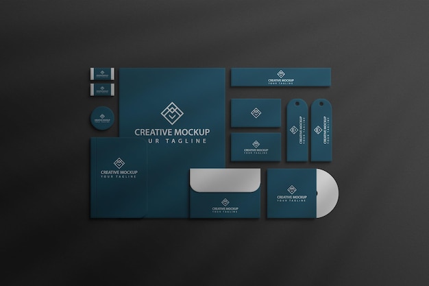 Stationery branding corporate view mockup Premium