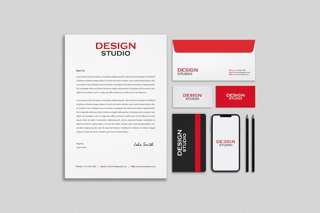 Stationery and branding mockup design