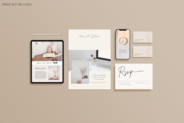 Stationery branding mockup