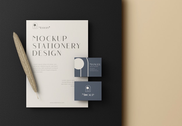 PSD stationery composition mockup