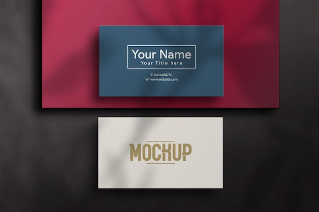 Stationery concept with business cards mockup design