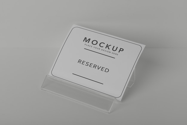 Stationery mock-up for table display