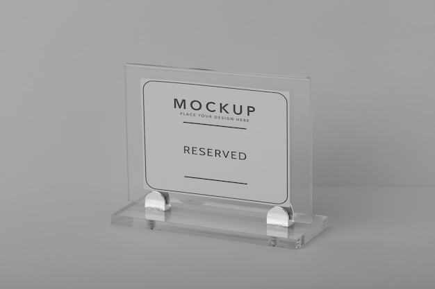 Stationery mock-up for table display