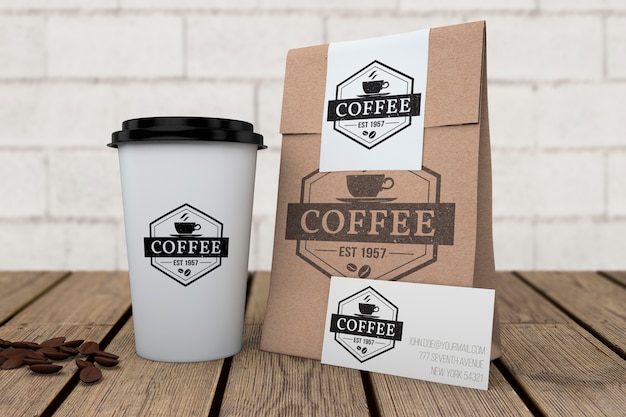 Stationery mockup for coffee shop