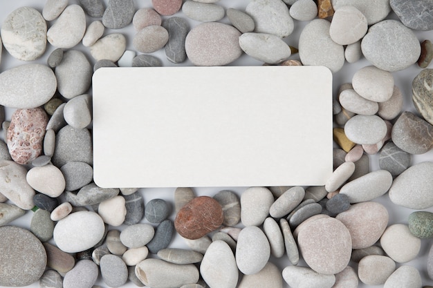 Stationery mockup on stones