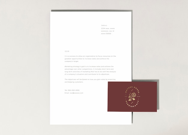 PSD stationery mockup