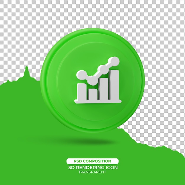 statistics 3d render icon symbol