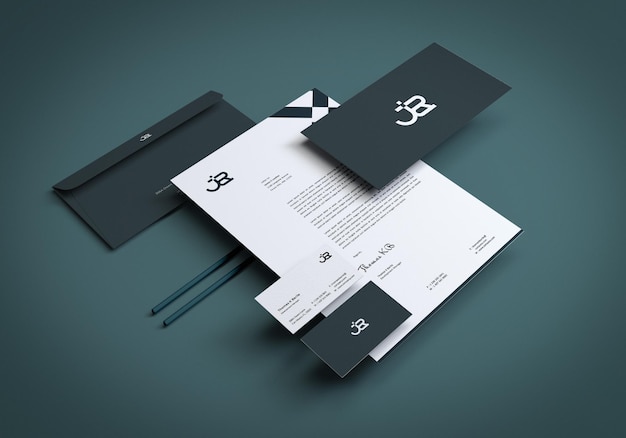 Statonery Set Mockup Design Template