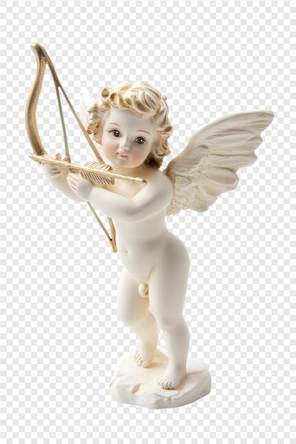 PSD a statue of an angel with a bow and arrow