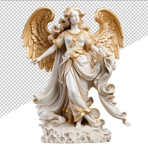 a statue of an angel with the word angel on it