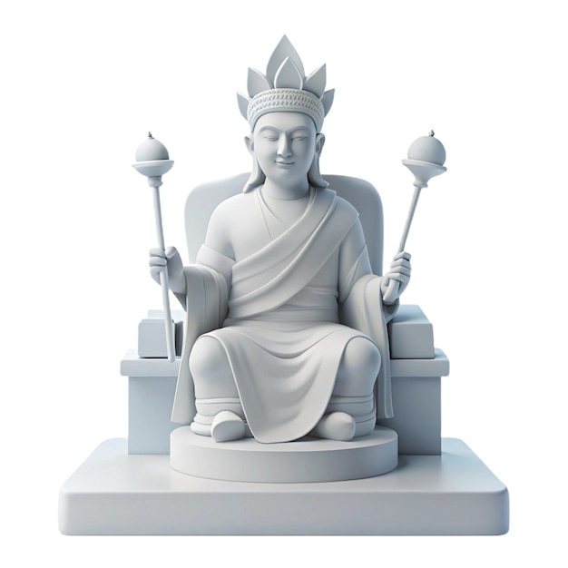 a statue of a buddha is made by the company of the king