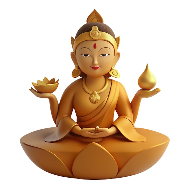 a statue of buddha sitting on a small round object