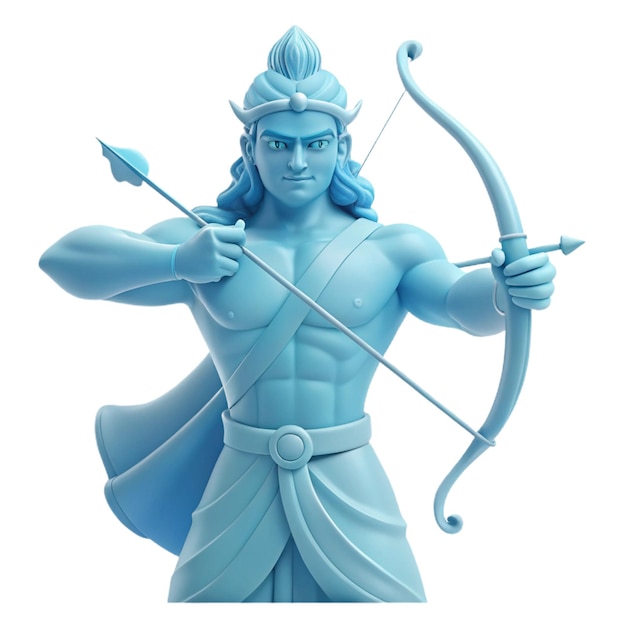 a statue of deity with a bow and arrow