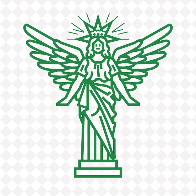 PSD statue of liberty on a white background