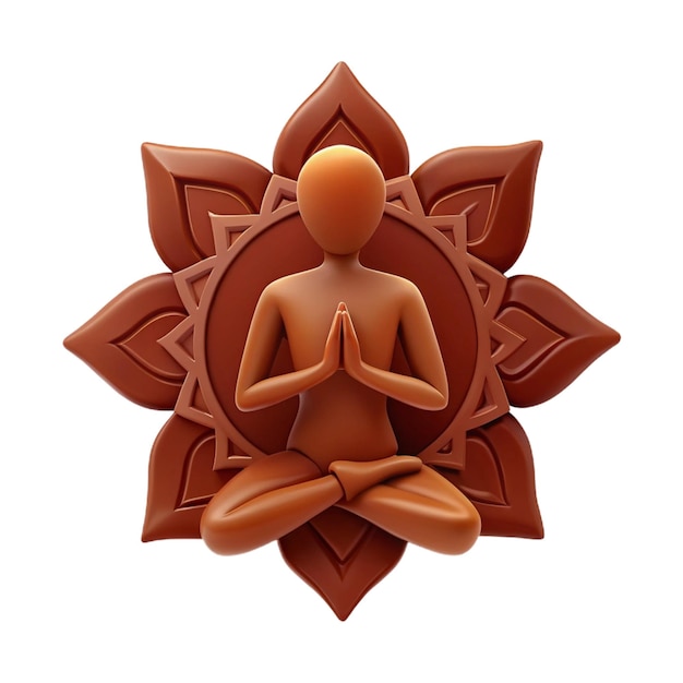 PSD a statue of a man in a lotus position with the words quot meditate quot on the top