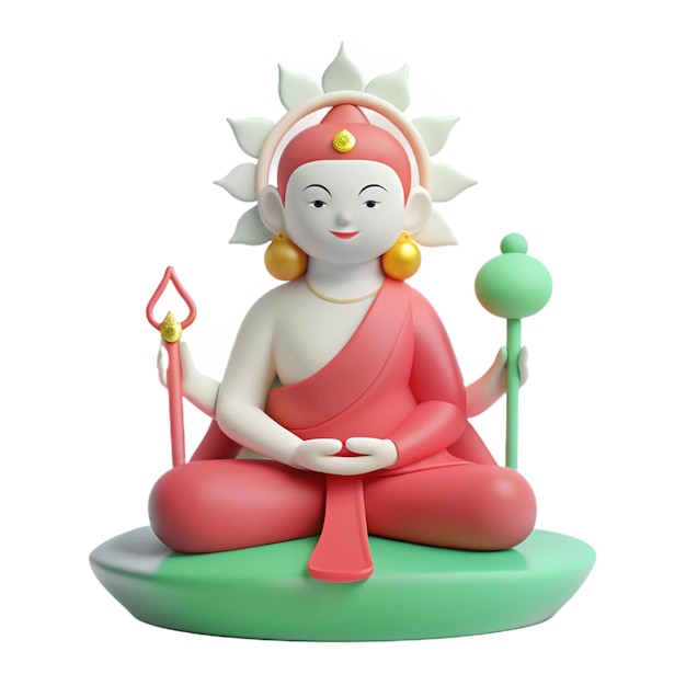 a statue of a woman sitting in a lotus position