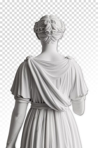 PSD a statue of a woman viewed from the back crafted from marble psd