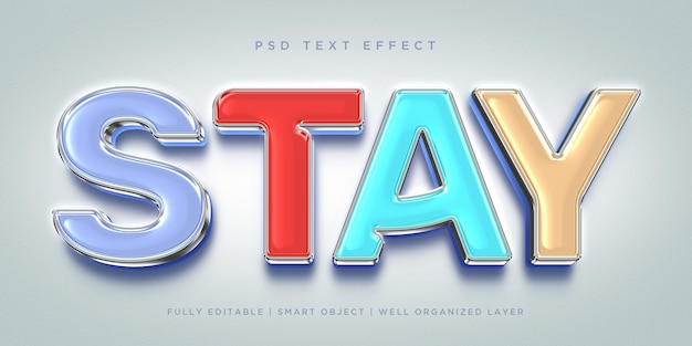 Stay 3d style text effect