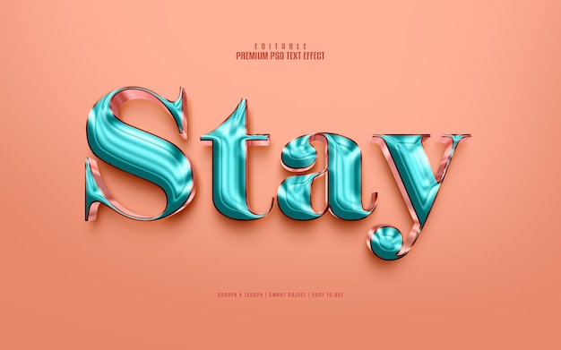 Stay editable premium psd text effect