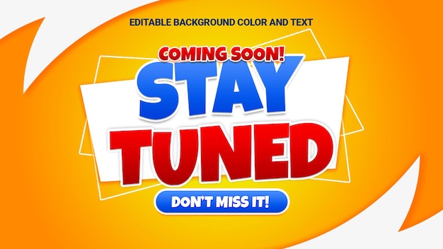 Stay tuned banner template promotion