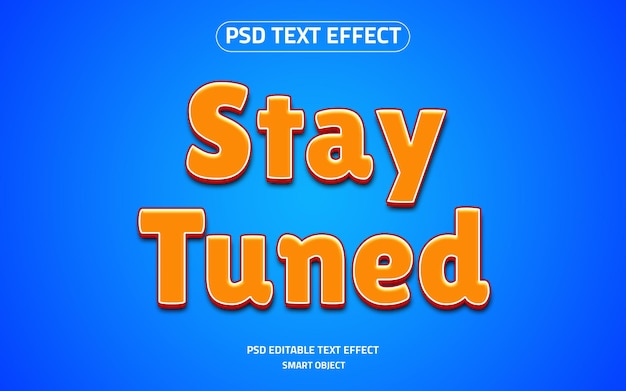 Stay tuned editable text logo mockup