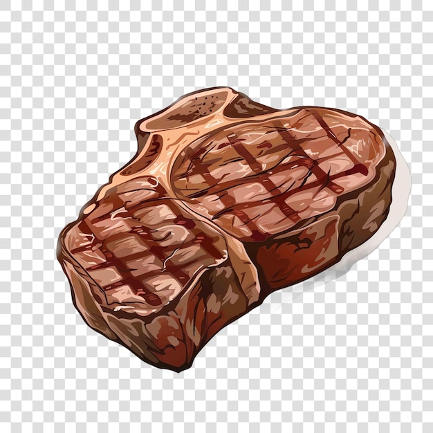 PSD steaks transparent background vector element