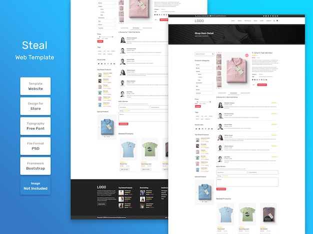 Steal fashion store detail product page web template