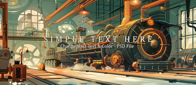 PSD steam locomotive in industrial setting