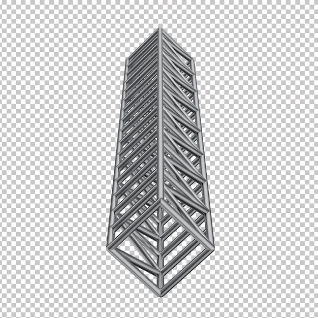 PSD steel truss beam seamless structure 3d metal structure 3d render of metal steel structure industr