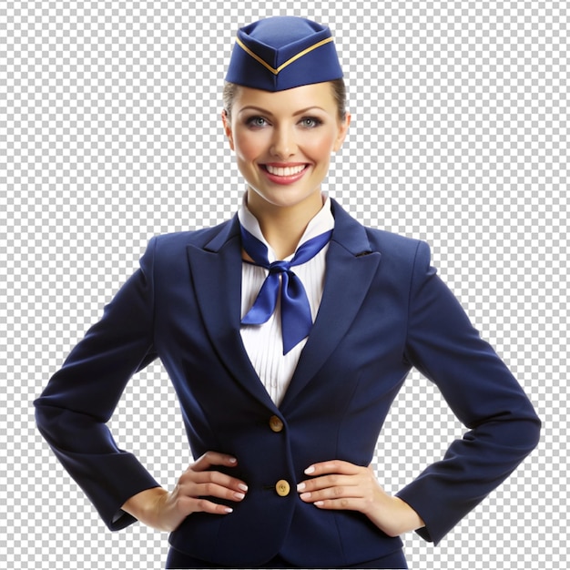 Stewardess isolated on transparent background