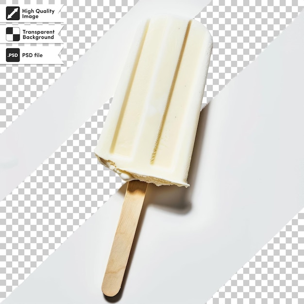 a stick of ice cream is shown on a checkered background