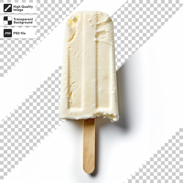 a stick of ice cream with the word ice cream on it