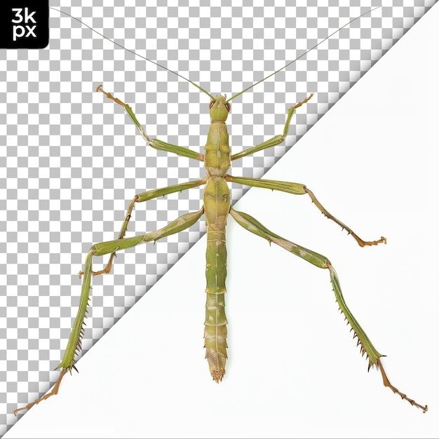 Stick Insect Isolated on Transparent Background