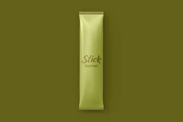 PSD stick sachet mockup