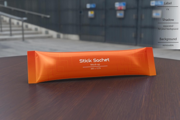 Stick sachet mockup