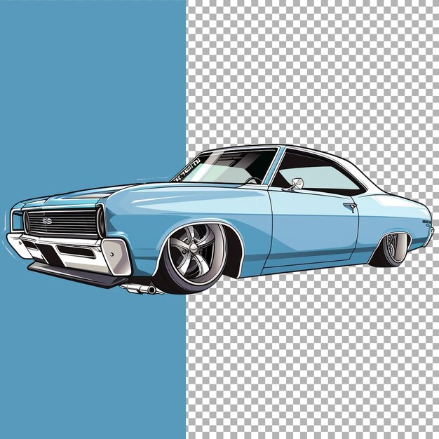 Sticker of a Beautiful Car On a Transparent Background Ai Generated