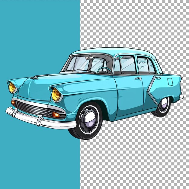 Sticker of a Beautiful Car On a Transparent Background Ai Generated