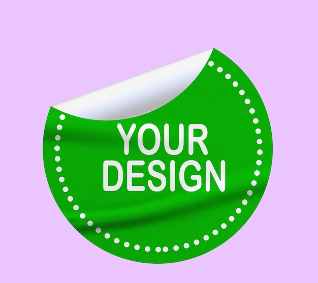 PSD sticker mockup design psd template with background