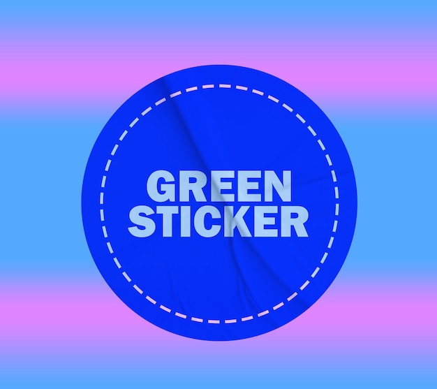 Sticker Mockup Design PSD Template