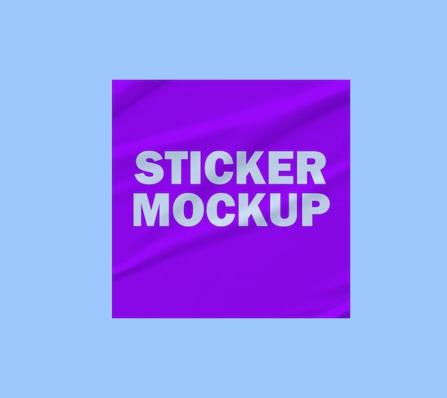 Sticker Mockup Design PSD Template