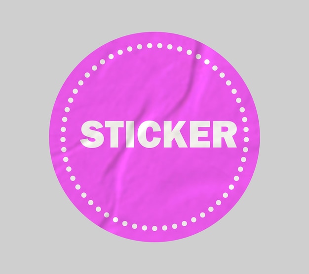 Sticker Mockup Design PSD Template