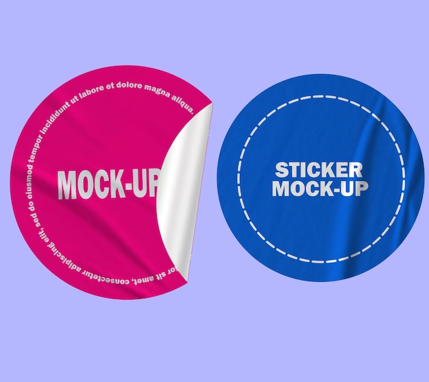 PSD sticker mockup design